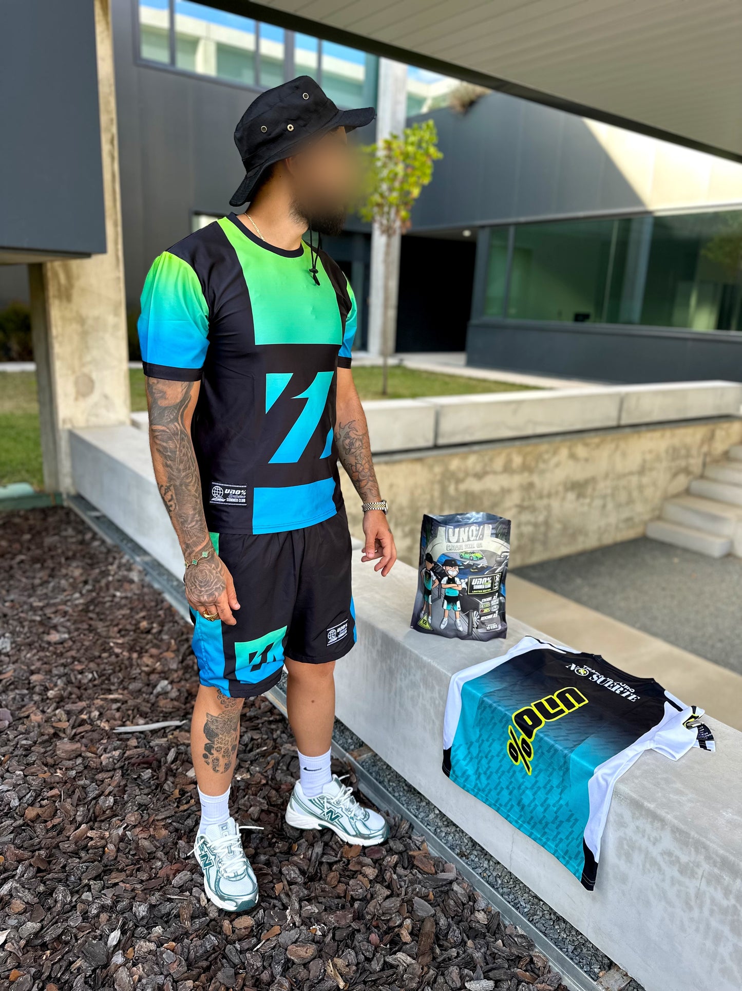 SHORT SET TROPICAL BLUE
