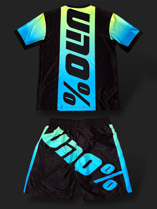 SHORT SET TROPICAL BLUE